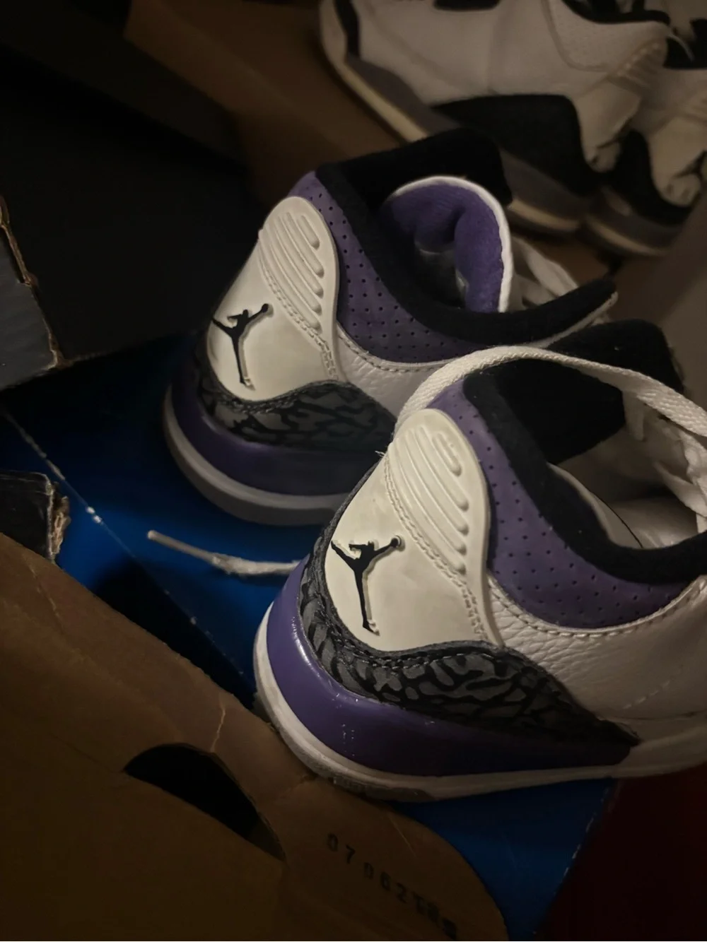 Jordan Kids White and Black Sneakers